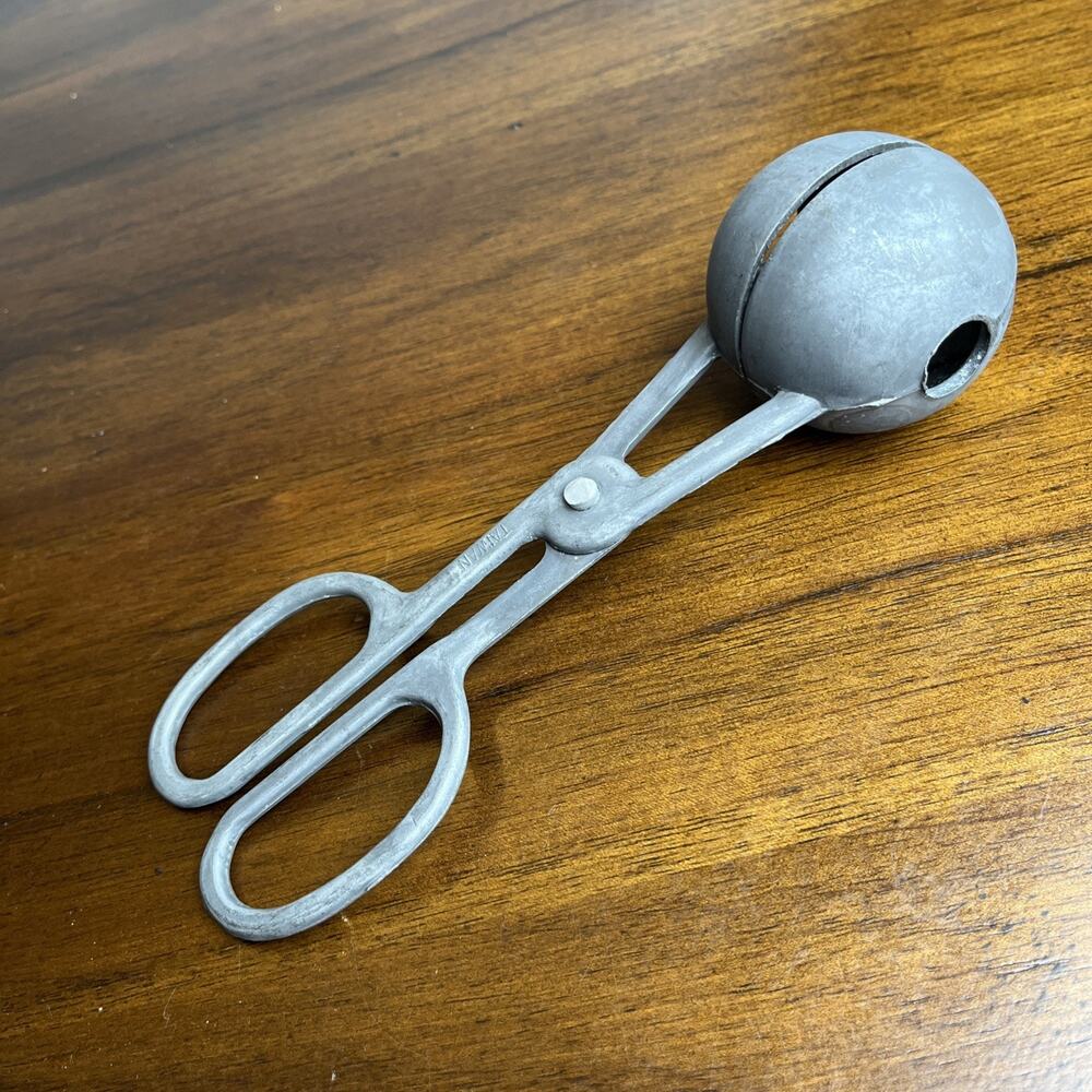 Vintage Aluminum Meat Baller Dough Fruit Melon Baller Kitchen Utensil Chef Tool